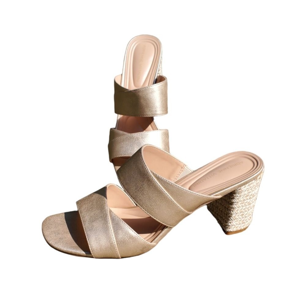 Adrienne Vittadini Rose Gold Avevah Espadrille Heels